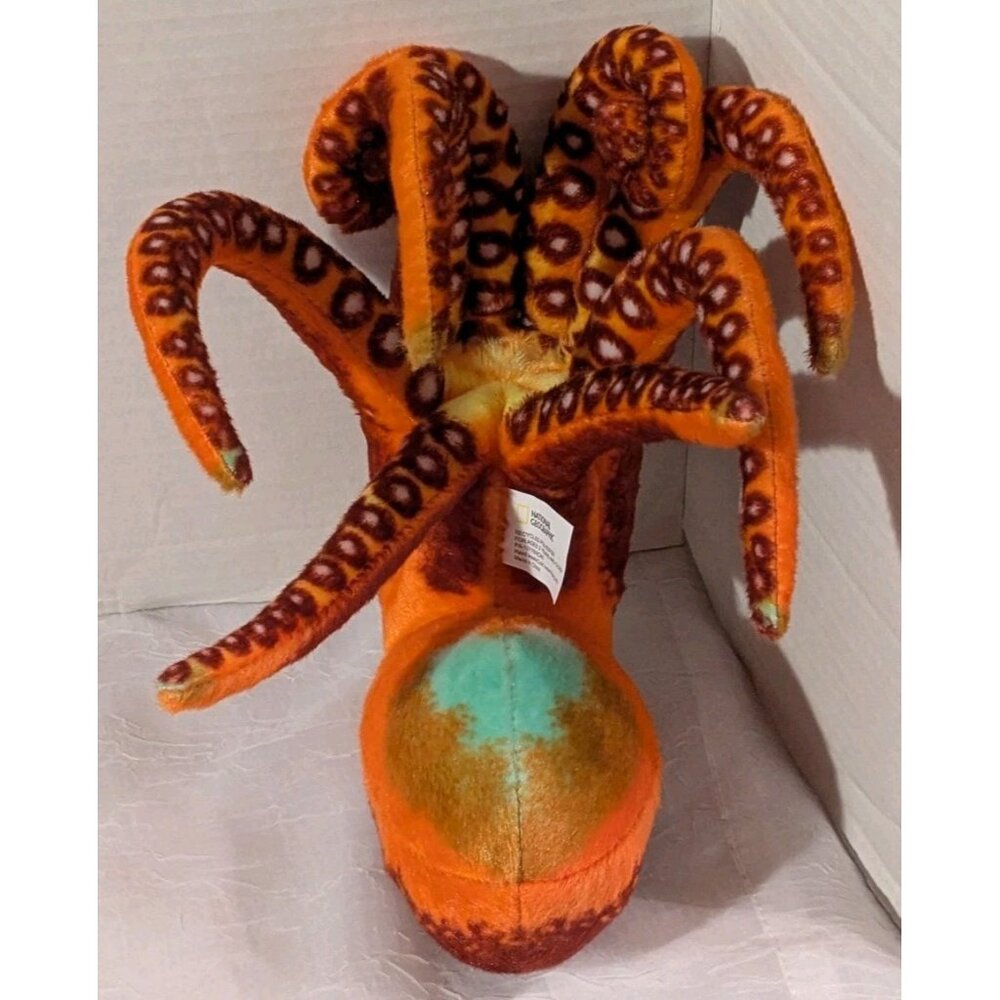 National Geographic Octopus Plush Realistic Orange Stuffed Animal Ocean Sea 11" - Picture 7 of 16